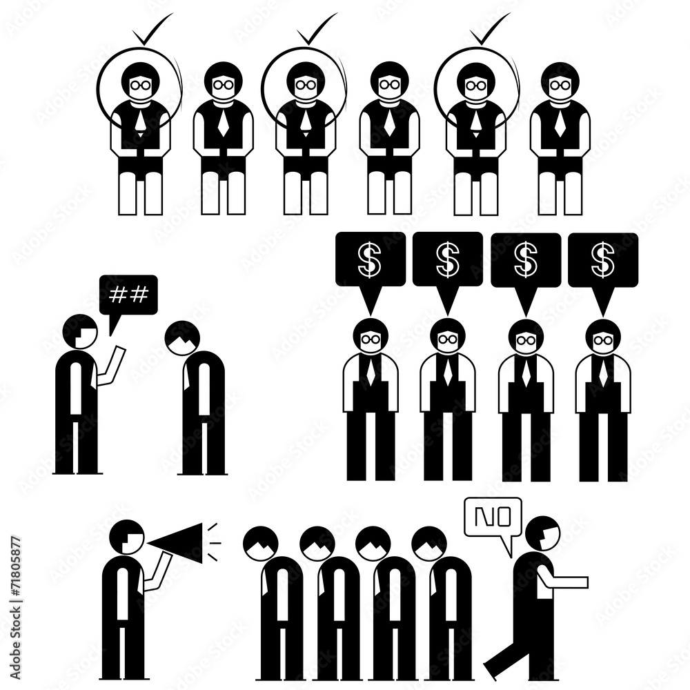 office business people set office business people set