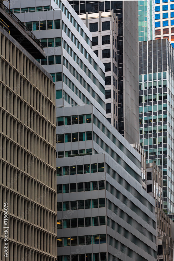 Obraz premium Skyscrapers office building in New York City
