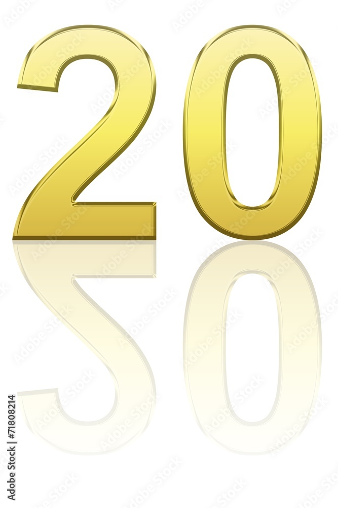 20 gold avec reflet 20 gold avec reflet