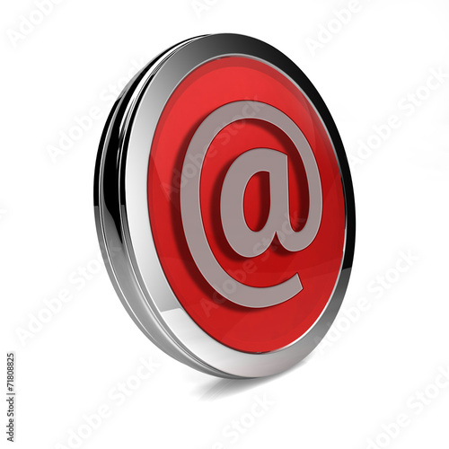 Email circular icon on white background