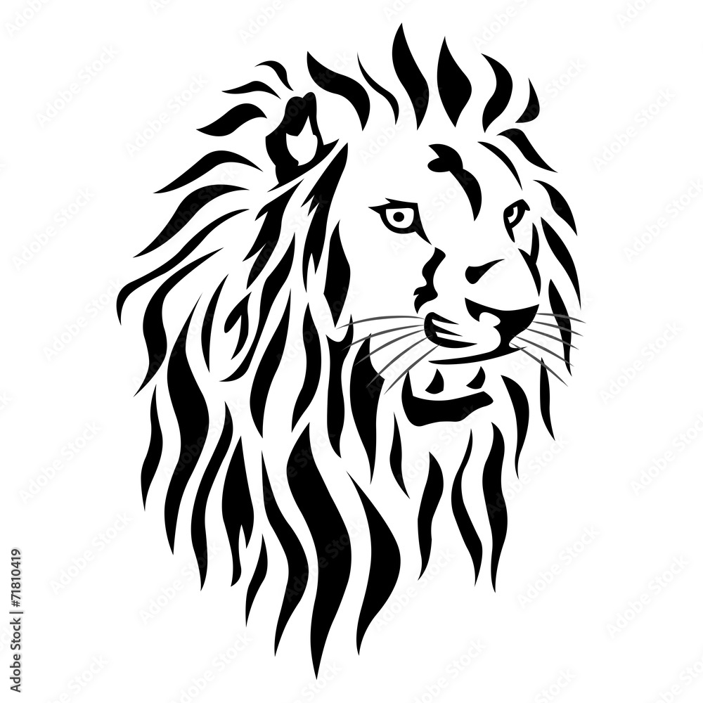 Fototapeta premium Tatouage Lion Tribal