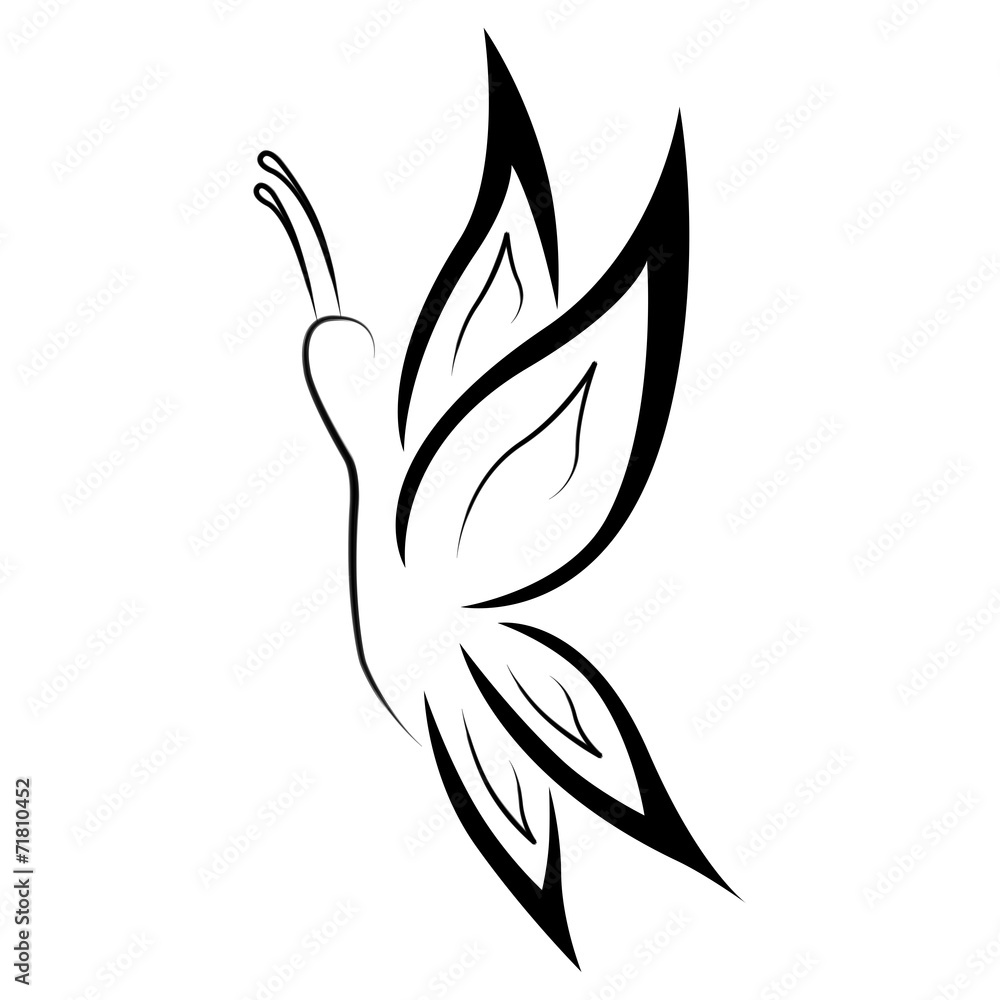 Tatouage Papillon Tribal Tatouage Papillon Tribal