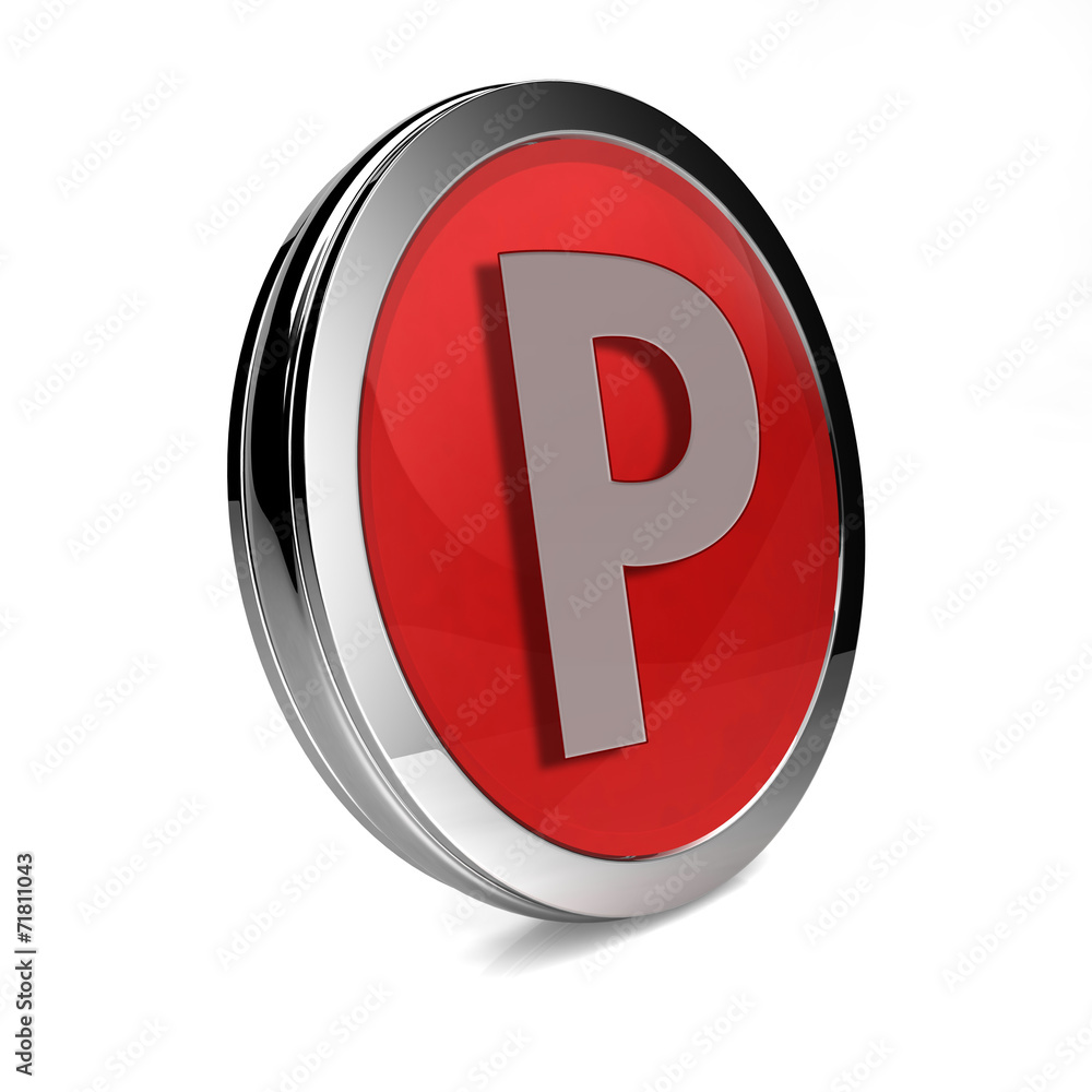 Parking circular icon on white background Parking circular icon on white background