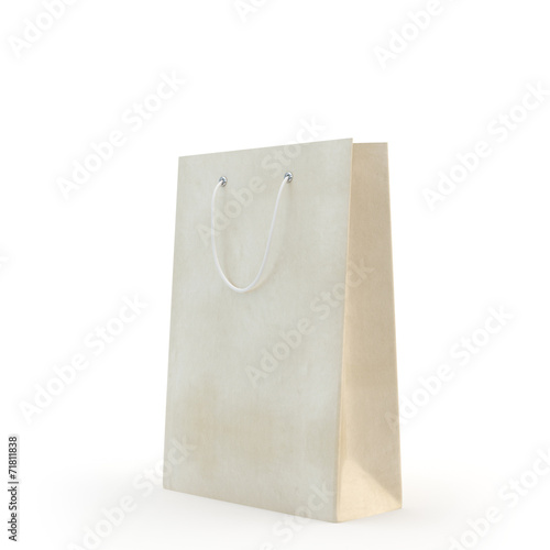 Paper bag , isolated