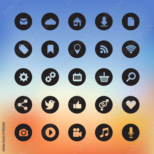 icons for web and user interface design