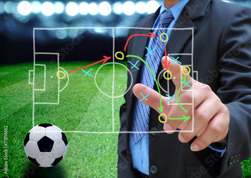 plan of soccer manager at soccer field