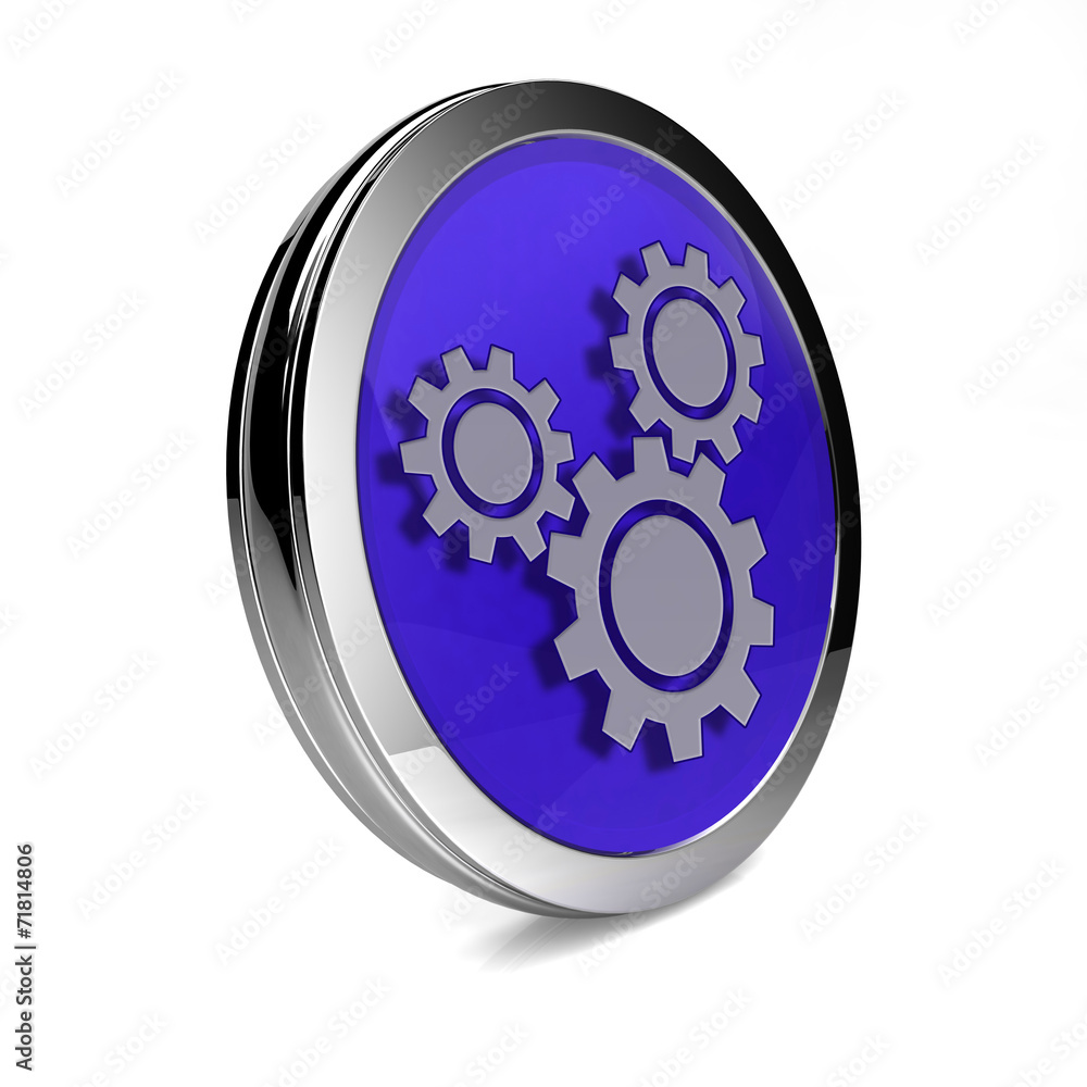 Fototapeta premium Settings circular icon on white background