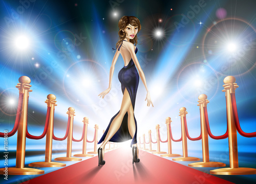 Red carpet woman