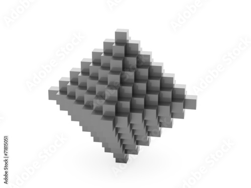 Black cubes concept isolated on white