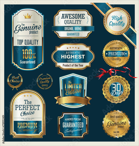 Premium, quality retro vintage labels collection
