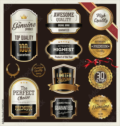 Premium, quality retro vintage labels collection
