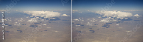 Stereo pair. Clouds over the American mid-west.