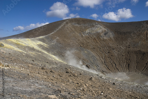 Volcanic crater on the aeolian island of Vulcano.