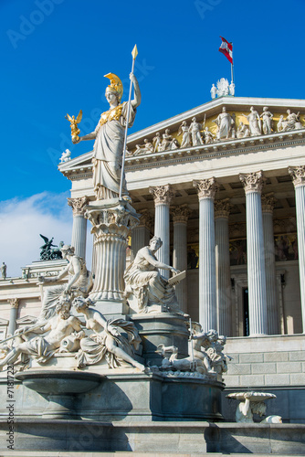 Photography Vienna - OCTOBER 13: Austrian Parliament on October 13 in Vienna