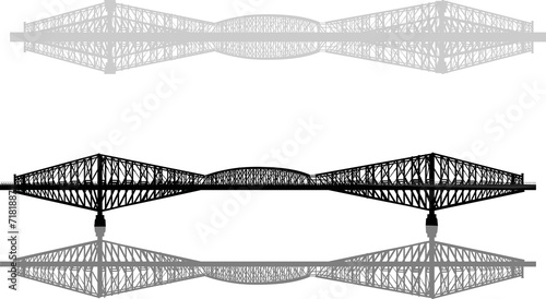 grey bridges isolated on white background