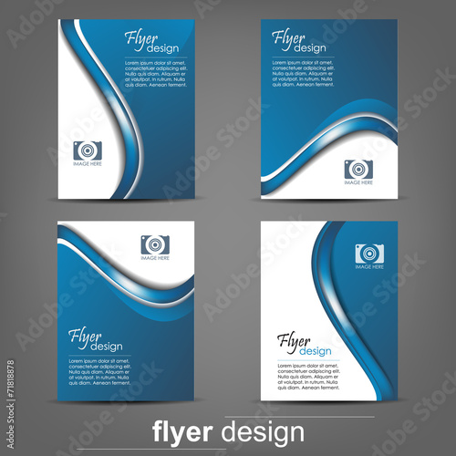 Set of business flyer template, corporate banner, cover design 