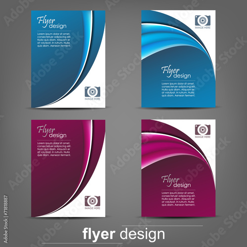 Set of business flyer template, corporate banner, cover design 