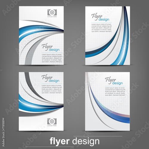 Set of business flyer template, corporate banner, cover design 