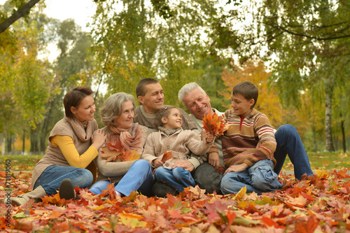 Family in autumn forest © aletia2011