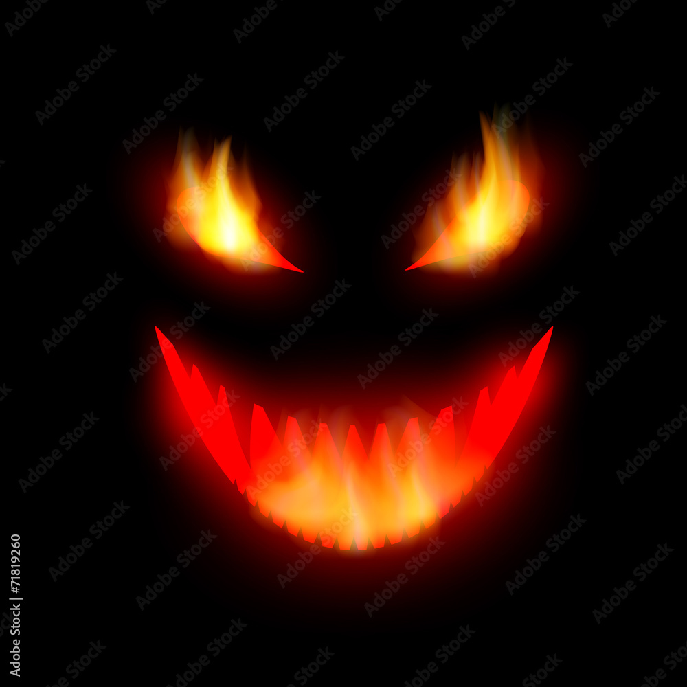 face the demon with burning eyes face the demon with burning eyes