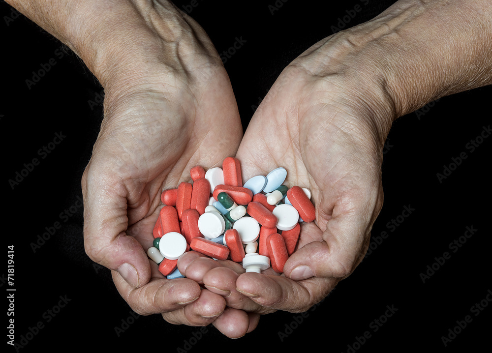 old hands with pills old hands with pills