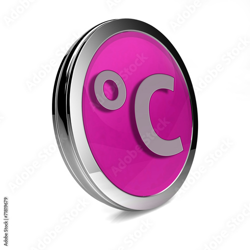 Celsius circular icon on white background