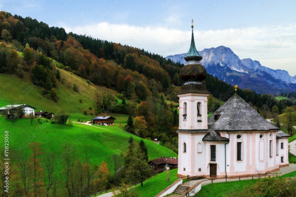 Church Maria Gern in Berchtesgaden in Autumn