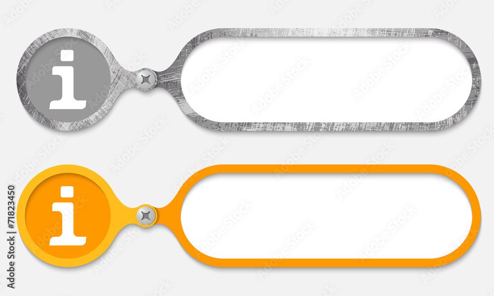 two frames joined by a bolt and info symbol