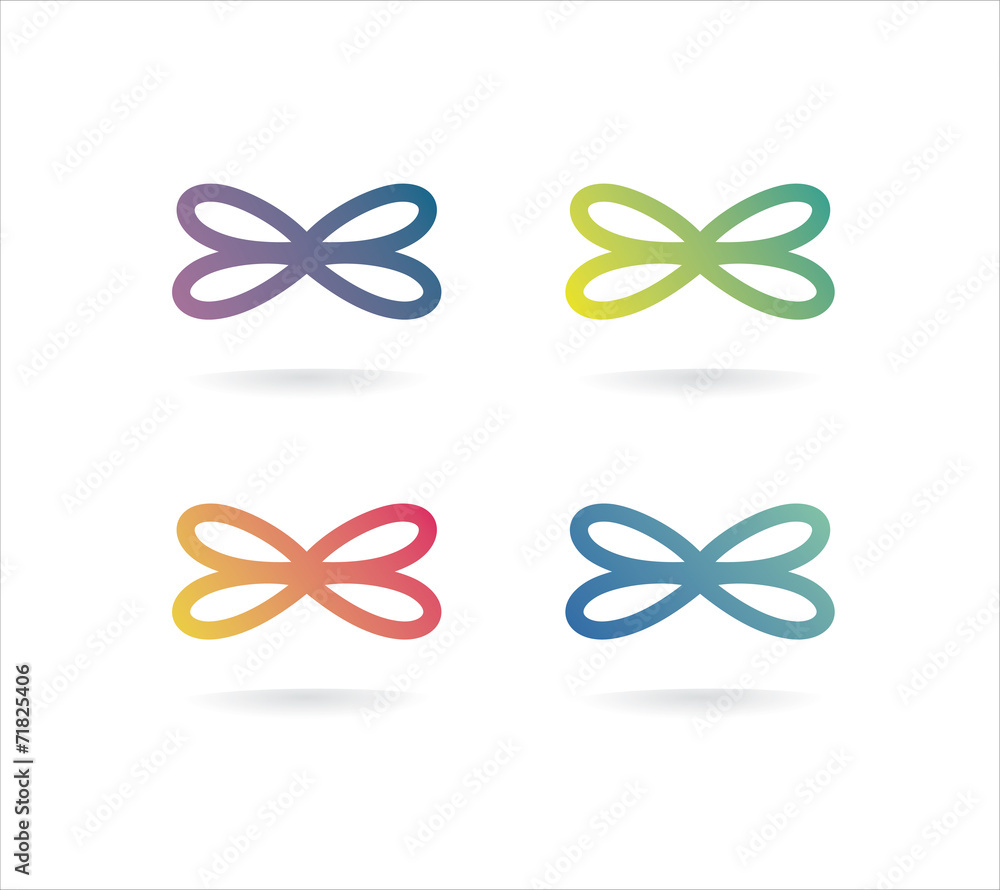 Abstract flowers similar to insect wings vector icon concept. Abstract flowers similar to insect wings vector icon concept.