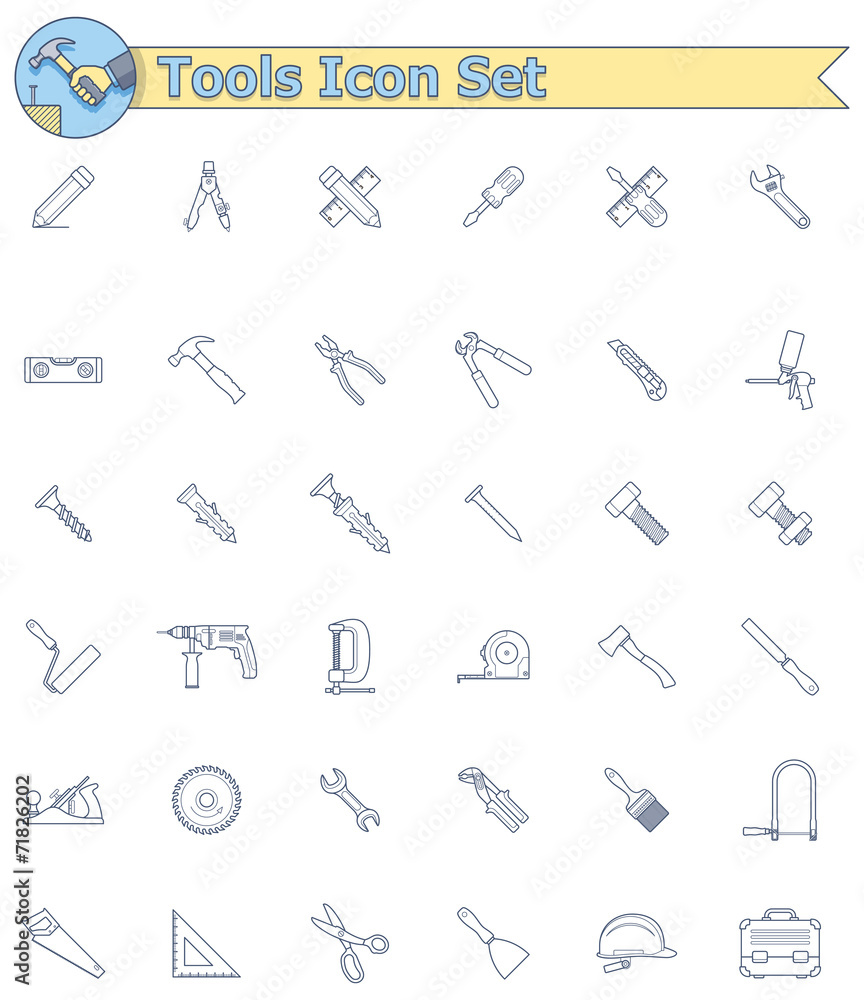 Tools icon set Tools icon set