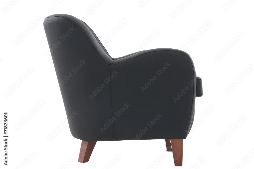 Black armchair isolated on white background Black armchair isolated on white background