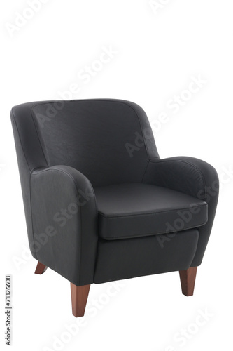 Black leather Armchair