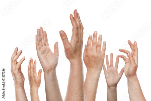 Hands raised