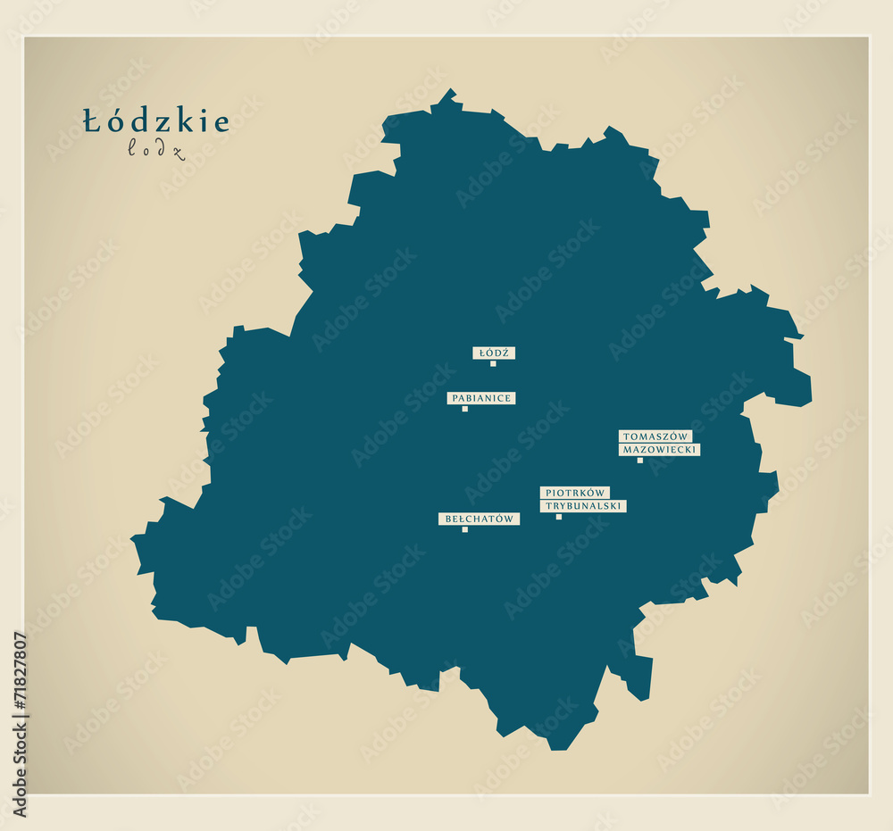 Modern Map - Lodzkie PL