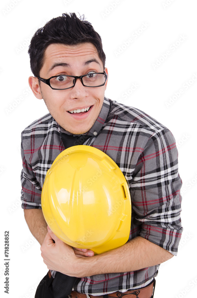 Industrial worker isolated on the white background Industrial worker isolated on the white background