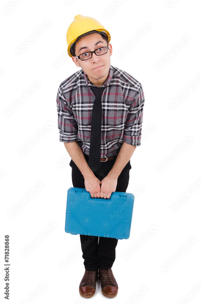 Industrial worker isolated on the white background Industrial worker isolated on the white background