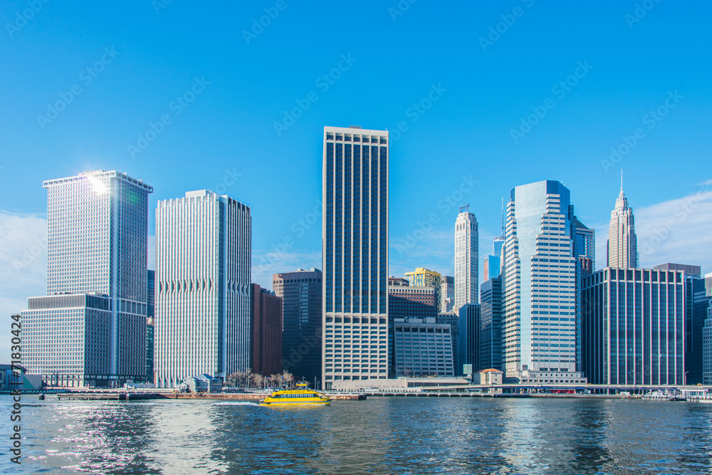 Naklejka premium Panorama centrum Manhattanu