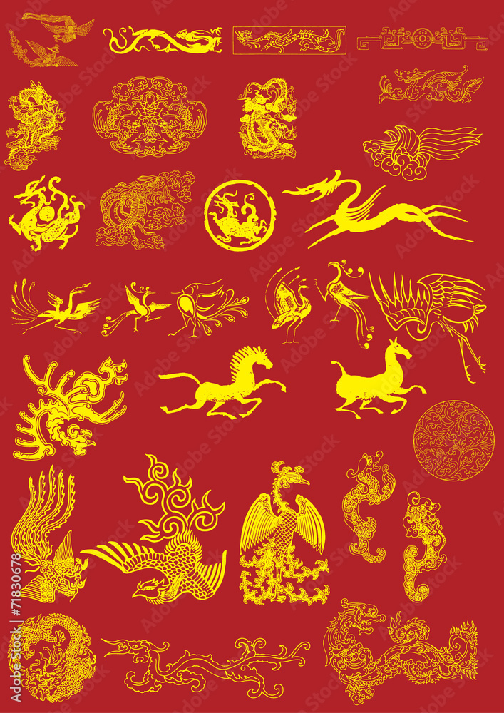 Fototapeta premium Chinese Vector Elements