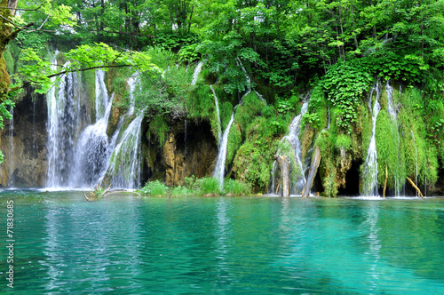 Fototapeta Naklejka Na Ścianę i Meble -  Plitvice Lakes National Park waterfalls