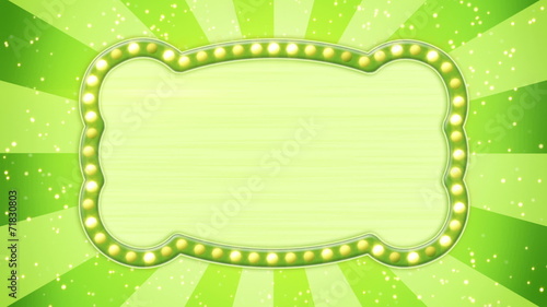 flash light bulbs green banner loop