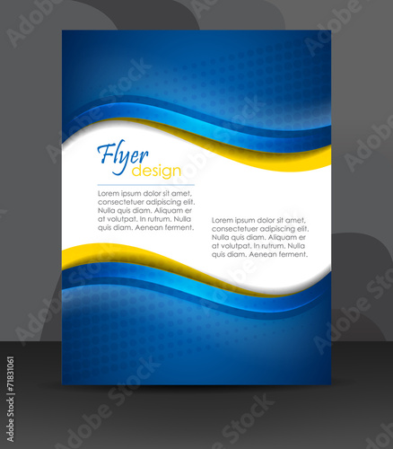 Business flyer template or corporate banner, cover design