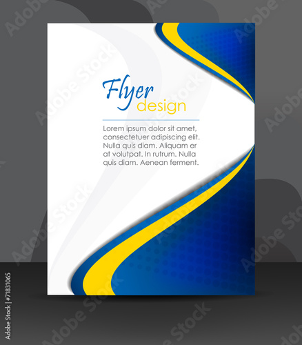 Business flyer template or corporate banner, cover design