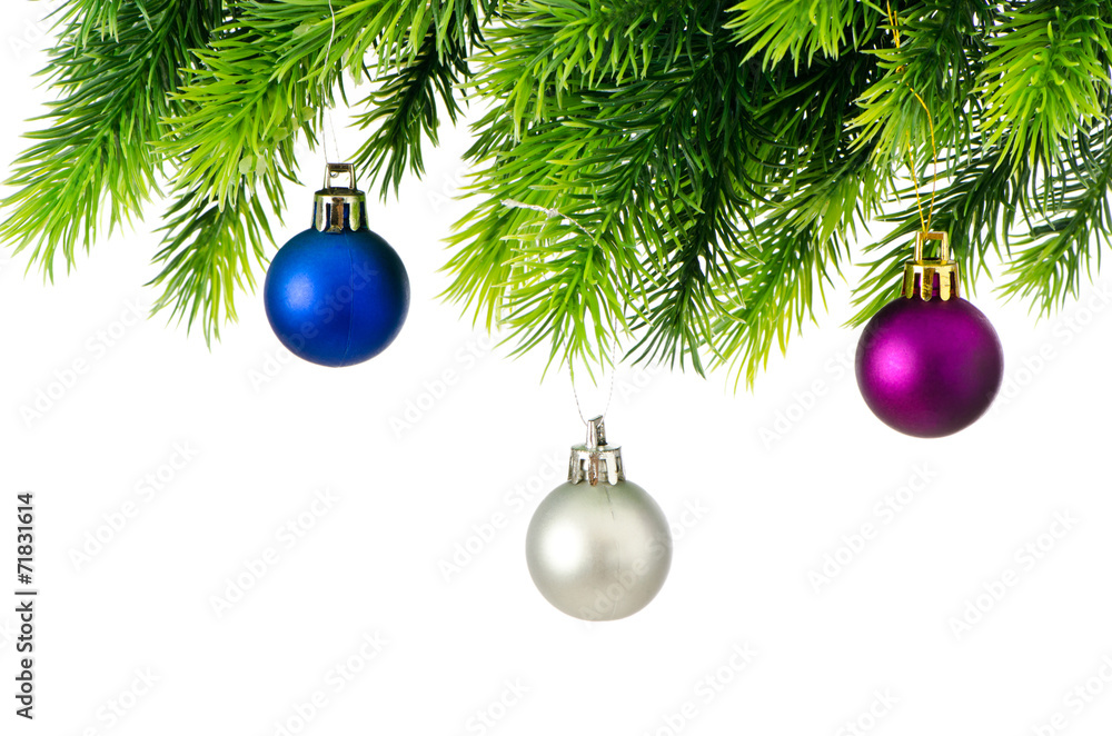 Christmas decoration isolated on the white