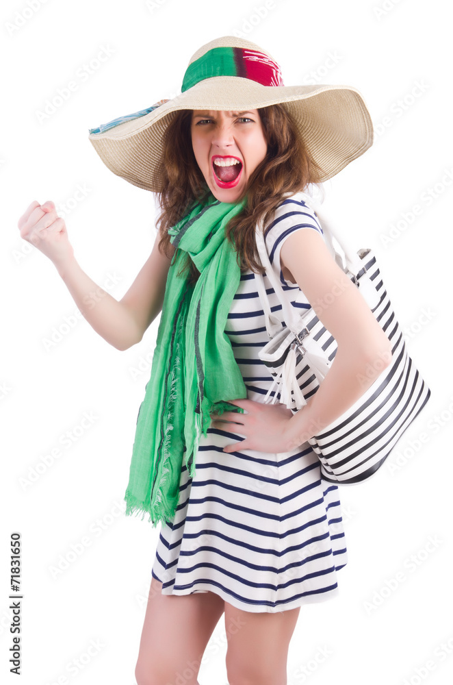 Woman with bag in fashion concept Woman with bag in fashion concept