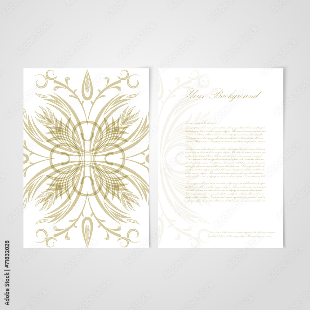 Vector Elegant background with lace ornament .