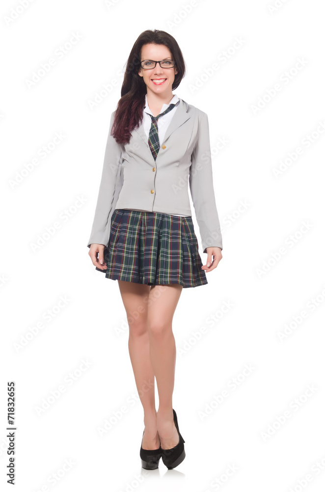 Young student isolated on white Young student isolated on white