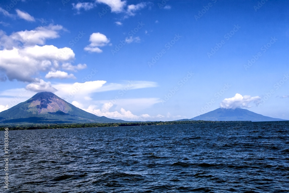 two volcano,Concepcion and Maderas, in Ometepe Island, Nicaragua