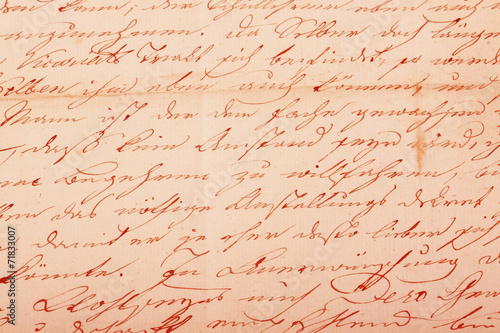 Old handwritten text pattern for background or as wallpaper
