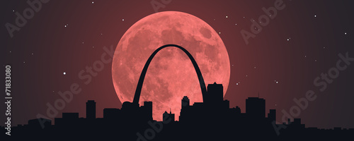 Blood Red Moon Over STL