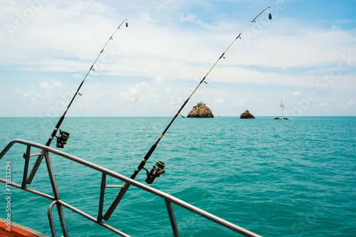 Sea fishing from the boat,